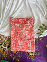 Peach katha cotton kurti